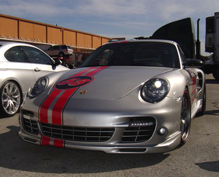 Illustration for article titled GGI Porsche SEMA Special Sports Ed Hardy Graphic Treatment
